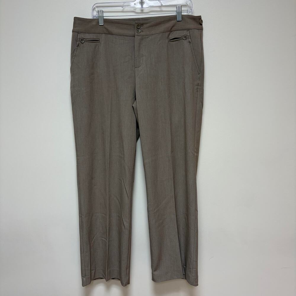 Christopher Banks Tan Straight Leg Dress Trousers Career Professional Casual 12S